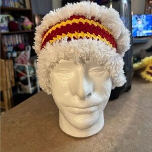 Handmade Red and Yellow Crocheted Headband.